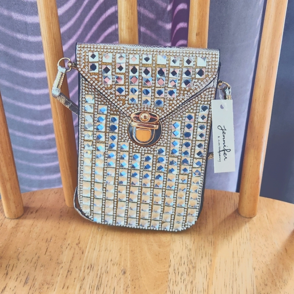 NWT Diamond Studded phone purse